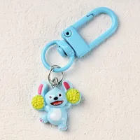 Cartoon Character Keychains Cute Resin Alloy Keyring Leisure Daily Use Lobster Clasp Four Seasons Suitable Metal Buckle Design sku image 22