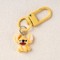 Cartoon Character Keychains Cute Resin Alloy Keyring Leisure Daily Use Lobster Clasp Four Seasons Suitable Metal Buckle Design sku image 23