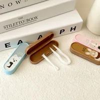 Cute Invisible Contact Lens Case With Integrated Tweezers Portable Beauty Eye Wear Tweezer Stick JZ-T04 PP ABS TPR Material main image 3