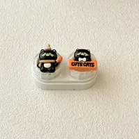 Portable Drawer Style Cartoon Bear Contact Lens Case With Clip Invisible Eye Lenses Box Easy Pull Design Direct Supply CT52 sku image 1