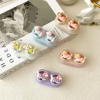 Portable Drawer Style Invisible Eyeglass Box Cute Dog Design Companion Box Mini Cartoon Style CT74 Beauty Contact Lens Case main image 1