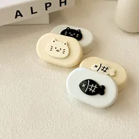 Portable Companion Box Invisible Eyelens Case Macaron Color Simple Design DIY Contact Lens Case With Clip For Daily Use main image 3