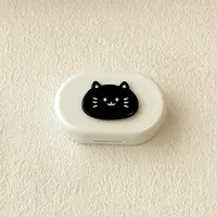 Portable Companion Box Invisible Eyelens Case Macaron Color Simple Design DIY Contact Lens Case With Clip For Daily Use sku image 3