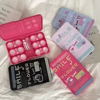 Portable High Aesthetic Contact Lens Box For Women Multi-grid American Style Plastic Storage Organizer Optical Health Care main image 1