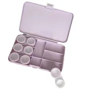 Portable High Aesthetic Contact Lens Box For Women Multi-grid American Style Plastic Storage Organizer Optical Health Care main image 5