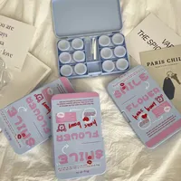 Portable High Aesthetic Contact Lens Box For Women Multi-grid American Style Plastic Storage Organizer Optical Health Care sku image 3