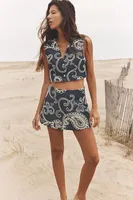 European Style Embroidered Short Vest Top And Skirt Pants Set Women's Fashion Casual Outfit High Street Style No Sleeve main image 1