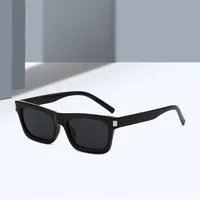 Square Narrow Frame Sunglasses Unisex Driving UV Protection Fashionable Black Full Frame Glasses For Men And Women main image 2