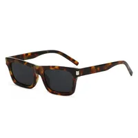 Square Narrow Frame Sunglasses Unisex Driving UV Protection Fashionable Black Full Frame Glasses For Men And Women main image 5