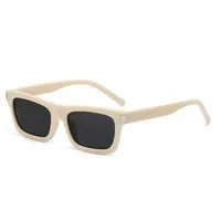 Square Narrow Frame Sunglasses Unisex Driving UV Protection Fashionable Black Full Frame Glasses For Men And Women sku image 8