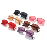 New Advanced Metal Frog Eyes Sunglasses Unisex Anti-Uv Street Fashion Pilot Style Half Frame Travel And Fishing Special Sun Glasses main image 1