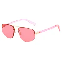 New Advanced Metal Frog Eyes Sunglasses Unisex Anti-Uv Street Fashion Pilot Style Half Frame Travel And Fishing Special Sun Glasses sku image 5