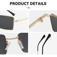 Fashionable Square Sunglasses Unisex Stylish Small Frame UV Protection Travel Fishing Special Sun Glasses Men Women main image 2