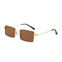 Fashionable Square Sunglasses Unisex Stylish Small Frame UV Protection Travel Fishing Special Sun Glasses Men Women sku image 3