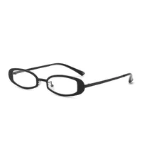 New Fashionable Oval Metal Sunglasses Small Frame UV Protection Personality Sunscreen Retro Style Unisex Travel Fishing Special main image 4
