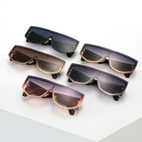 Fashionable Large Frame Integrated Driving Sunglasses Unisex Outdoor Travel Sun Protection Eyewear  Trend main image 1