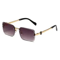 New European Business Style Men's Glasses High-End Feeling Diamond Cutting Edge Frameless Sunglasses Square Frame Shades main image 2