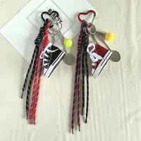 Handmade Mini Canvas Keychain Creative Bag Pendant Couple Bookbag Weaving Hanging Rope Simple Style Polyester Material main image 1