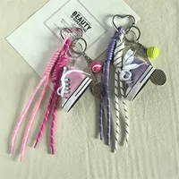 Handmade Mini Canvas Keychain Creative Bag Pendant Couple Bookbag Weaving Hanging Rope Simple Style Polyester Material main image 3