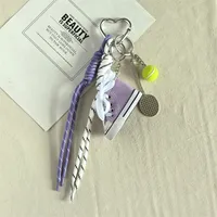 Handmade Mini Canvas Keychain Creative Bag Pendant Couple Bookbag Weaving Hanging Rope Simple Style Polyester Material sku image 3