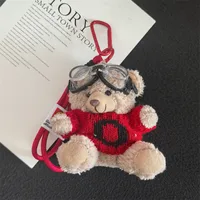 Cute Cartoon Bear Plush Keychain Couple Backpack Doll Car Keychain Toy Soft Cuddly Stuffed Animals Wedding Graduation Birthday sku image 6