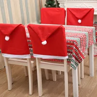 Christmas Tablecloth Chair Cover Set Non-Woven Fabric Christmas Dining Table Back Cover Decoration Holiday Hotel Holiday Decor main image 1