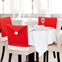 Christmas Tablecloth Chair Cover Set Non-Woven Fabric Christmas Dining Table Back Cover Decoration Holiday Hotel Holiday Decor main image 4