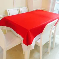 Christmas Tablecloth Chair Cover Set Non-Woven Fabric Christmas Dining Table Back Cover Decoration Holiday Hotel Holiday Decor sku image 2