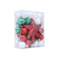 Christmas Decorations 36pcs Painted Ball Ornaments Christmas Tree Hanging Balls Irregular Shape Box Set Christmas Gifts main image 2