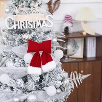 Christmas Decorative Large Velvet Butterfly Knot 3D Christmas Tree Hanging Ornament Festive Arrangement Props New Model sku image 2