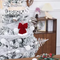 Christmas Decorative Large Velvet Butterfly Knot 3D Christmas Tree Hanging Ornament Festive Arrangement Props New Model sku image 5