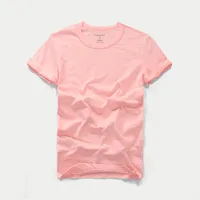 Men's Slim Fit Short Sleeve T-Shirt Round Neck Summer Thin Cotton Bamboo Rayon Solid Color Base Shirt Casual Cotton Top main image 2