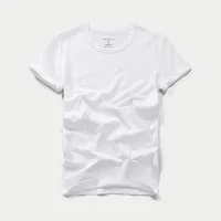 Men's Slim Fit Short Sleeve T-Shirt Round Neck Summer Thin Cotton Bamboo Rayon Solid Color Base Shirt Casual Cotton Top main image 4