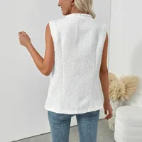 Elegant Sleeveless Small Fragrance Style Jacket High Quality Women's Classy Cardigan Vest Autumn New Arrival Pure Color Round Neck main image 2