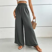 Casual Wide Leg Pants Spring New Style Elastic Waist Leisure Trousers  Popular Long Pants For Women main image 1