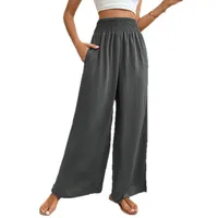 Casual Wide Leg Pants Spring New Style Elastic Waist Leisure Trousers  Popular Long Pants For Women main image 5