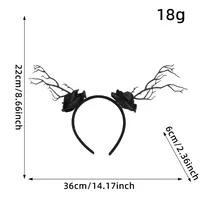 Halloween Skeleton Head Deer Antlers Flower Decorations Ghost Hand Headband Party Atmosphere Costumes Props Indoor Celebration sku image 2
