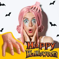New Halloween Hand Cut Off Hair Clip Party Prop Prank Ghost Palm Clip Decoration Wig Accessory Handmade Plastic Craft main image 1