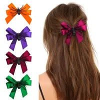 Halloween New Spider Costume Butterfly Knot Hair Clip Accessory Cute Funny Side Clip Bangs Hair Clip Hair Decoration main image 1