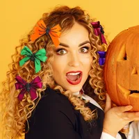 Halloween New Spider Costume Butterfly Knot Hair Clip Accessory Cute Funny Side Clip Bangs Hair Clip Hair Decoration main image 2