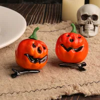 Creative Halloween Pumpkin Hair Clip Headwear Smiling Face Simulation Party Accessory Handmade Print Other Festival Decoration main image 3
