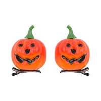 Creative Halloween Pumpkin Hair Clip Headwear Smiling Face Simulation Party Accessory Handmade Print Other Festival Decoration main image 4