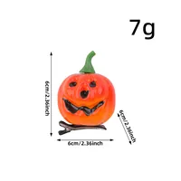 Creative Halloween Pumpkin Hair Clip Headwear Smiling Face Simulation Party Accessory Handmade Print Other Festival Decoration sku image 1