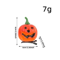 Creative Halloween Pumpkin Hair Clip Headwear Smiling Face Simulation Party Accessory Handmade Print Other Festival Decoration sku image 2