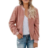 Women's Autumn Winter Lamb Velvet Zipper Jacket Top Outerwear Fashionable Cozy Sheepskin Coat For Ladies main image 3