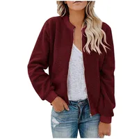Women's Autumn Winter Lamb Velvet Zipper Jacket Top Outerwear Fashionable Cozy Sheepskin Coat For Ladies main image 4