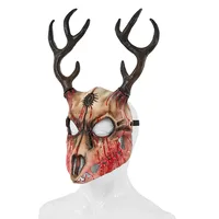Removable RP Sheep Bone Deer Antler Mask Halloween Cosplay Accessory Alien Role Props Rubber Injection Molding Craft main image 3