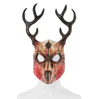 Removable RP Sheep Bone Deer Antler Mask Halloween Cosplay Accessory Alien Role Props Rubber Injection Molding Craft sku image 1