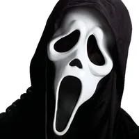 Halloween Terroristic Cosplay Screaming Ghost Face Mask Scary Latex Headwear Adult Dance Props NPc Performance Makeup Art main image 5