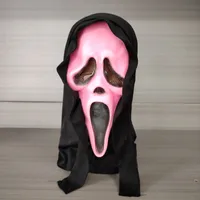 Halloween Terroristic Cosplay Screaming Ghost Face Mask Scary Latex Headwear Adult Dance Props NPc Performance Makeup Art sku image 3